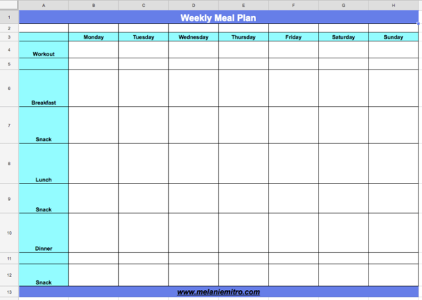 How to Create a Meal Plan For Your Week | Melanie Mitro