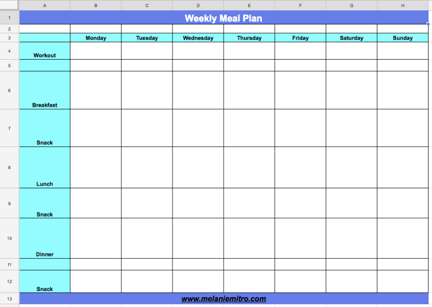 meal plan template