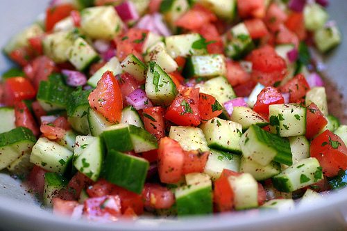 cucumber and tomato salad