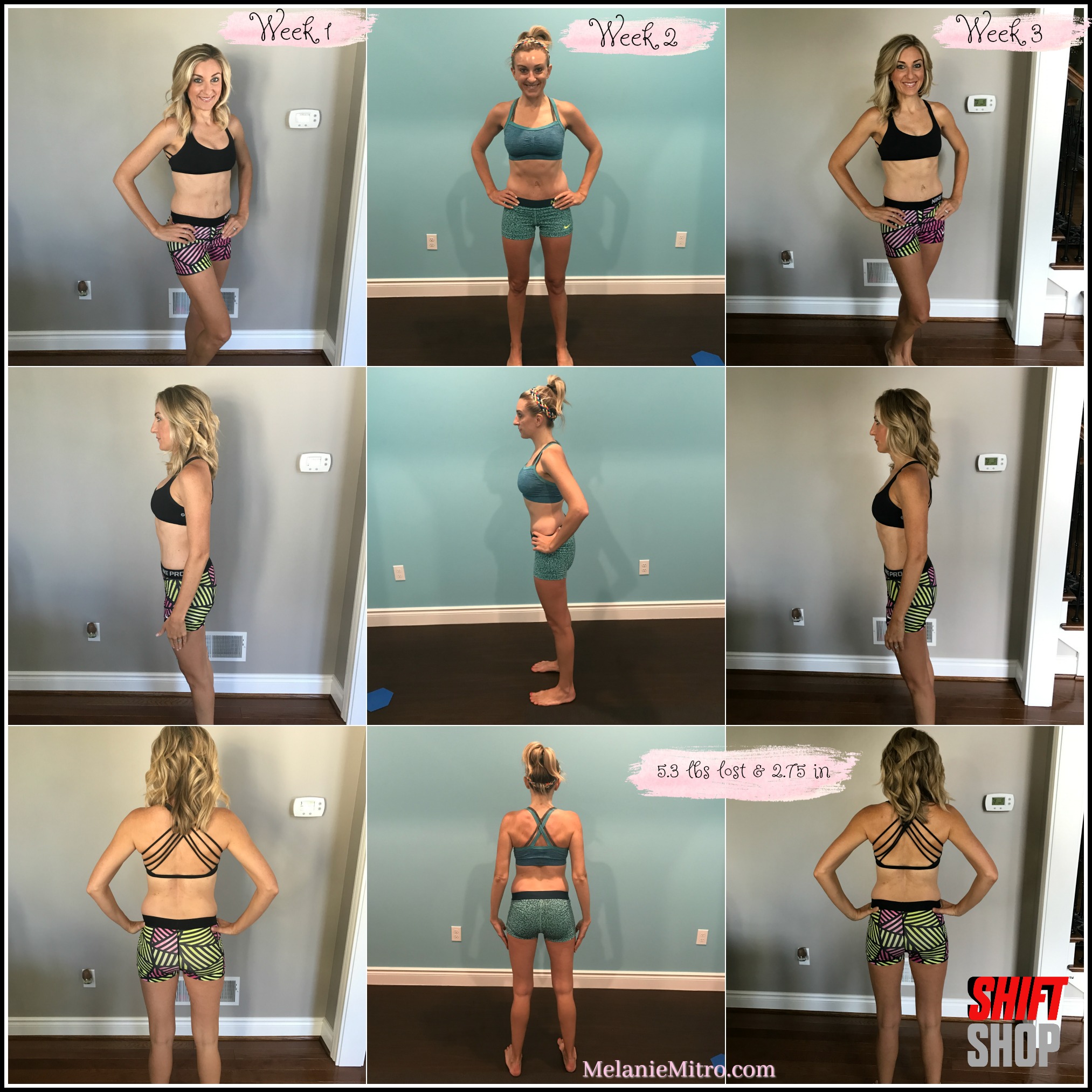 Melanie Mitro, Top Coach, Shift Shop Test Group Results, Clean Eating