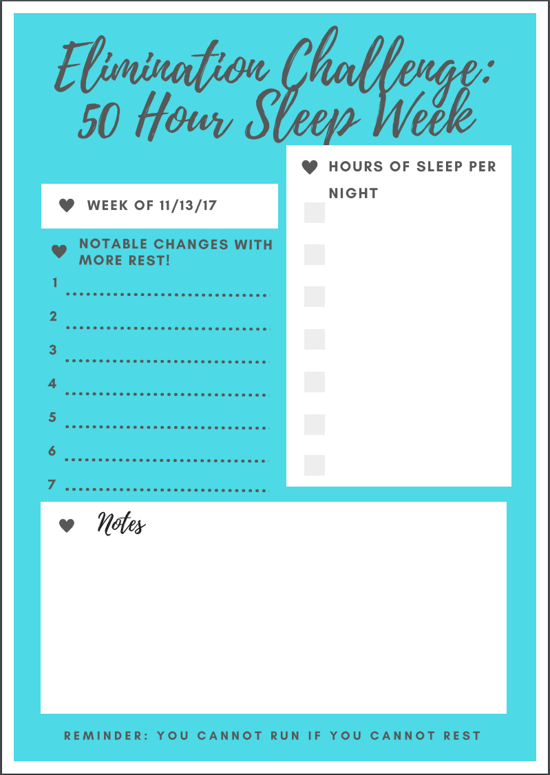 50 hour sleep week challenge, melanie mitro, top coach, elimination plan, lets do this